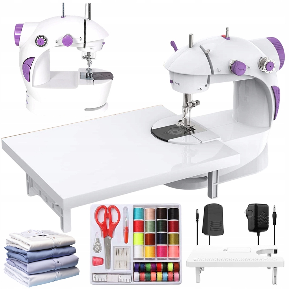 Mini Šicí Stroj S Pedálem A Světlem Pro Šaty A Tašky