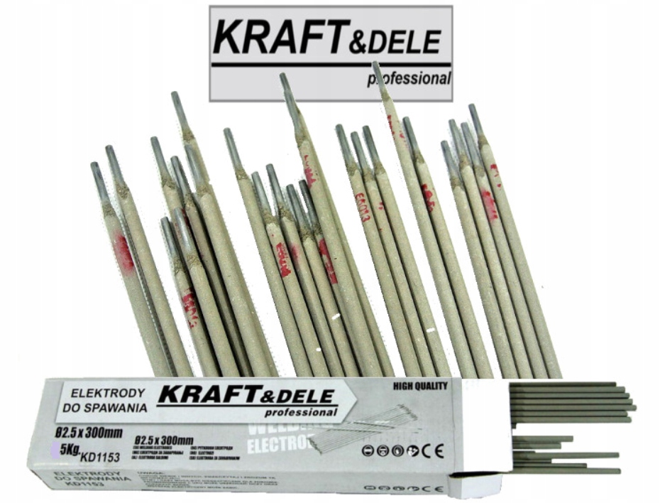 ЗВАРЮВАЛЬНІ ЕЛЕКТРОДИ 2,5 ММ Х 300 ММ РУТИЛ 5КГ ТИТАН ВИСОКОЇ ЯКОСТІ Бренд Kraft&Dele
