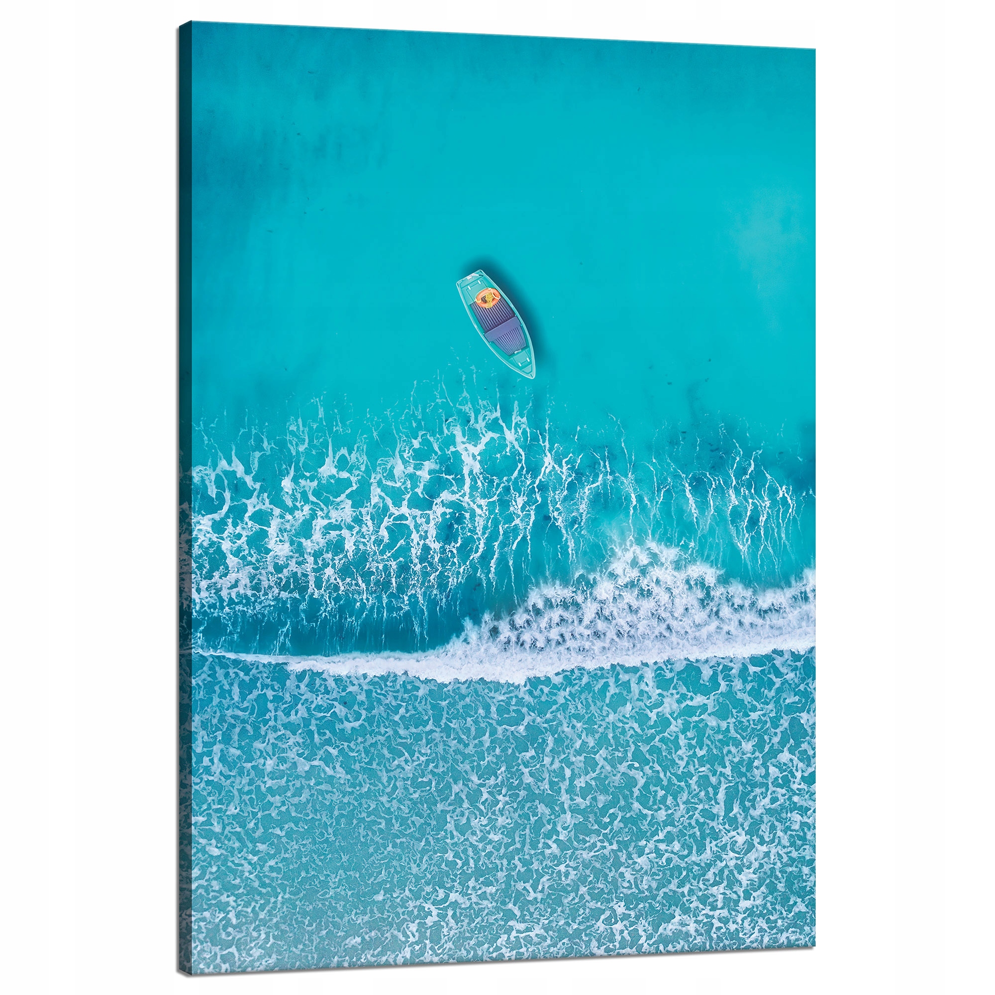 Obraz na plátně Loďka na moři Voda Modrá 80x120 cm Ideální jako dárek