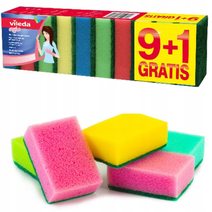 

Vileda Zmywak Kuchenny Gąbki Do Naczyń 10szt