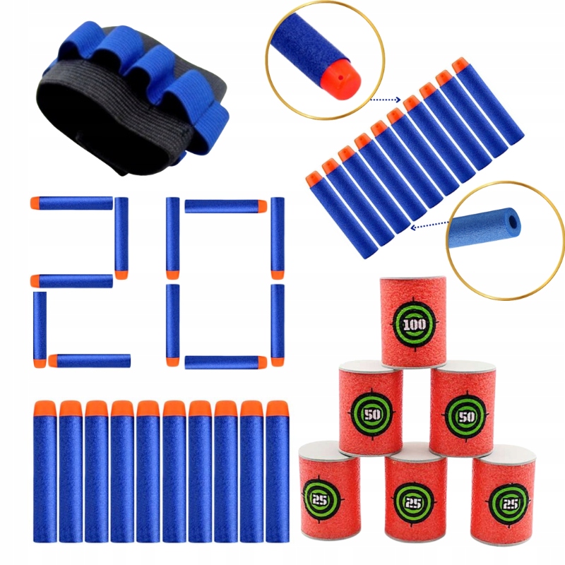 NERF PROSPECT + STRZAŁKI KAMIZELKA OKULARY ZESTAW Seria N-Strike Elite 2.0 + dodatki