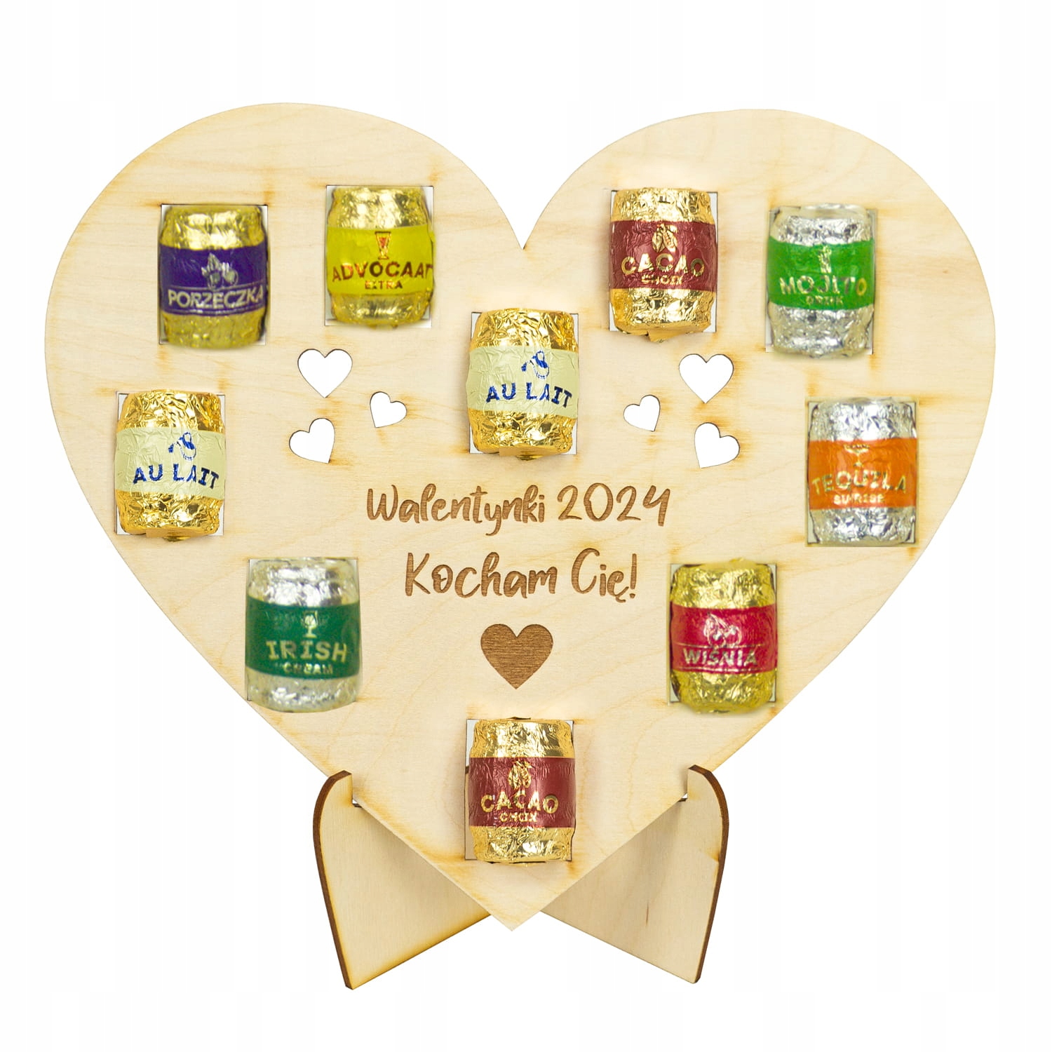Levně Srdce s barely Wedel 10 barelů s alkoholem Valentýn Den matek 25 cm