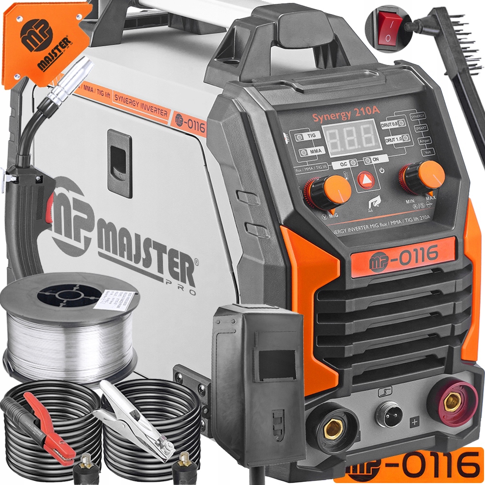 Invertorová svářečka Mig Flux Mma Tig migomat 210A Synergie 210