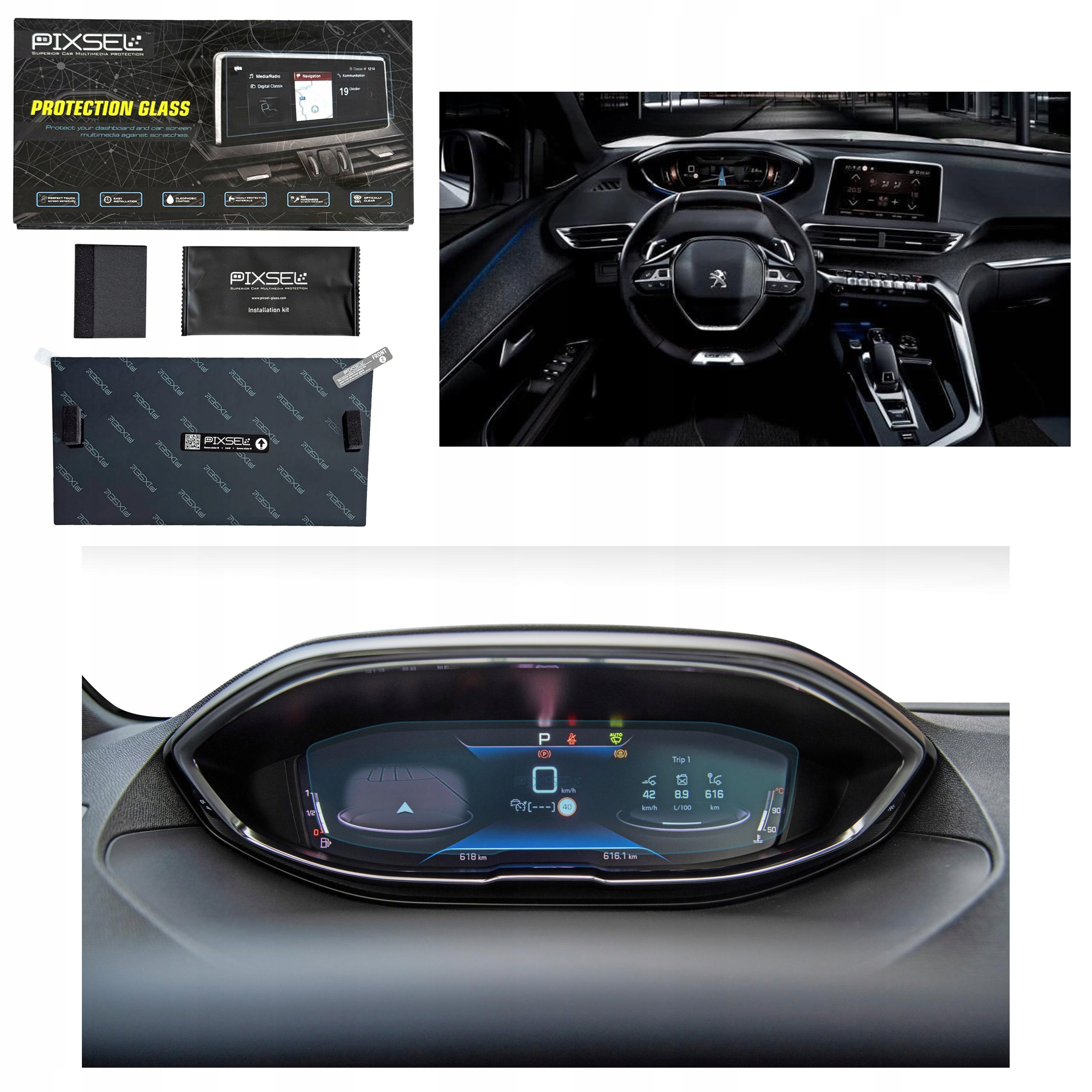 Antyodciskowe Matowe Szkło Ochronne Peugeot 5008-11.8“ 2017-2020