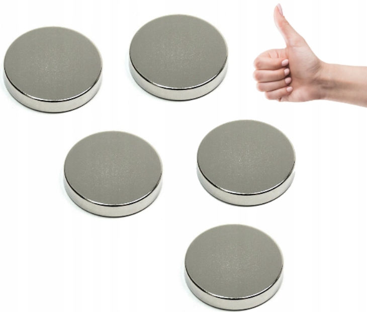 

5x Magnes Neodymowy Magnesy Neodoymwe 25x5 25/5 mm