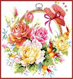 Křížková výšivka počítaná sada (kanva, mulina)