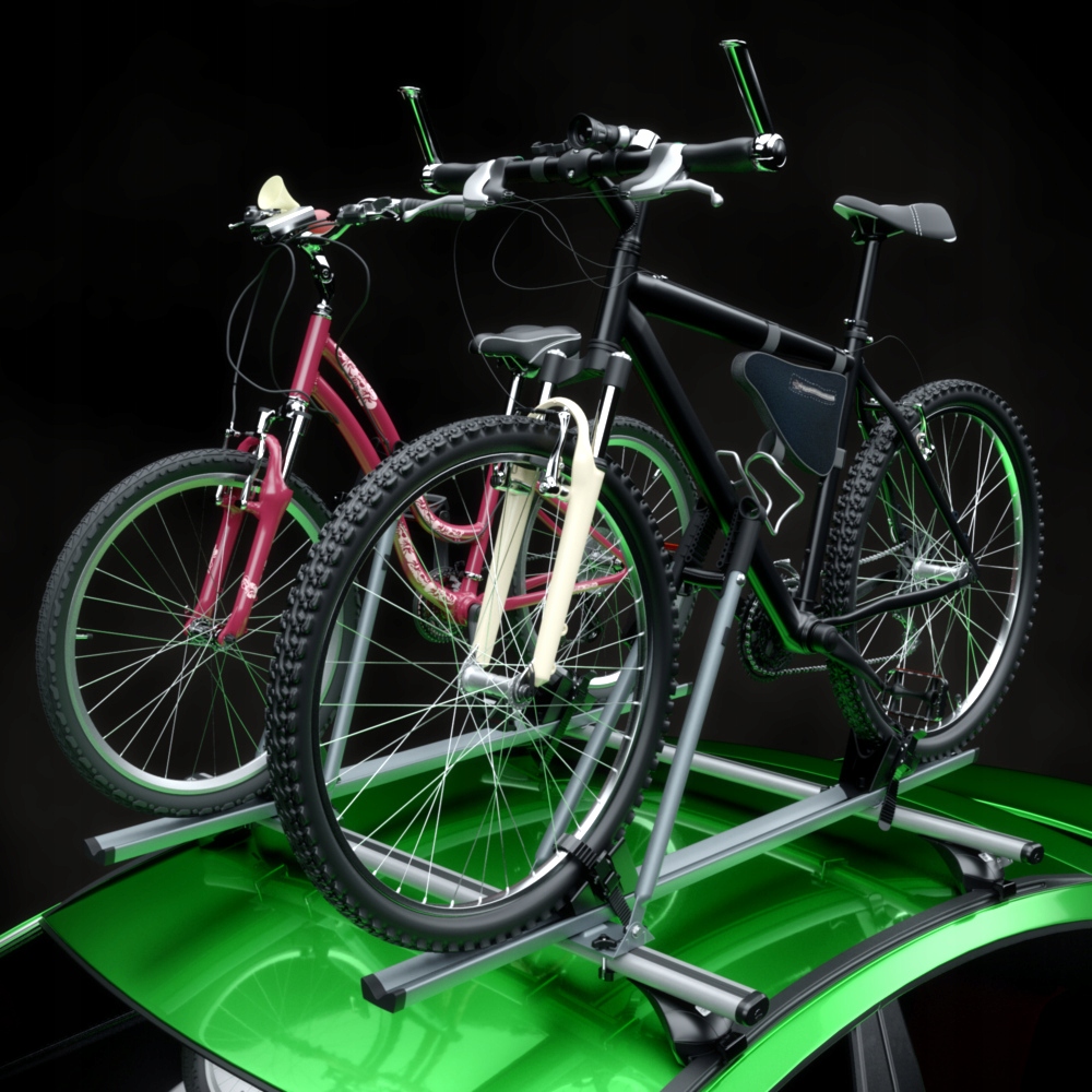 2x BAGAZNIK DACHOWY NA ROWERY UCHWYT ROWEROWY DACH Bicycle frame diameter 2550 mm
