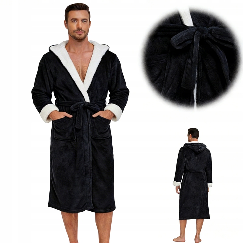 Pánské přírodní župany ke kolenům unisex L