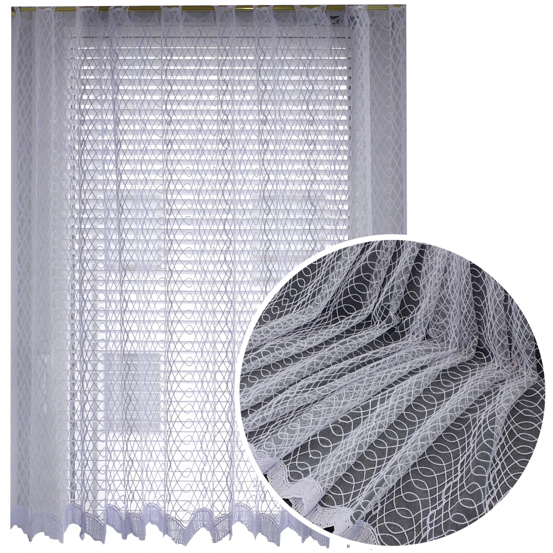 

Firana Do Kuchni markizeta hafty 200x120 wys wzór7