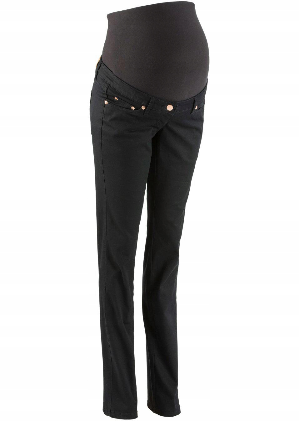 46 Bonprix CZARNE SPODNIE CIĄŻOWE