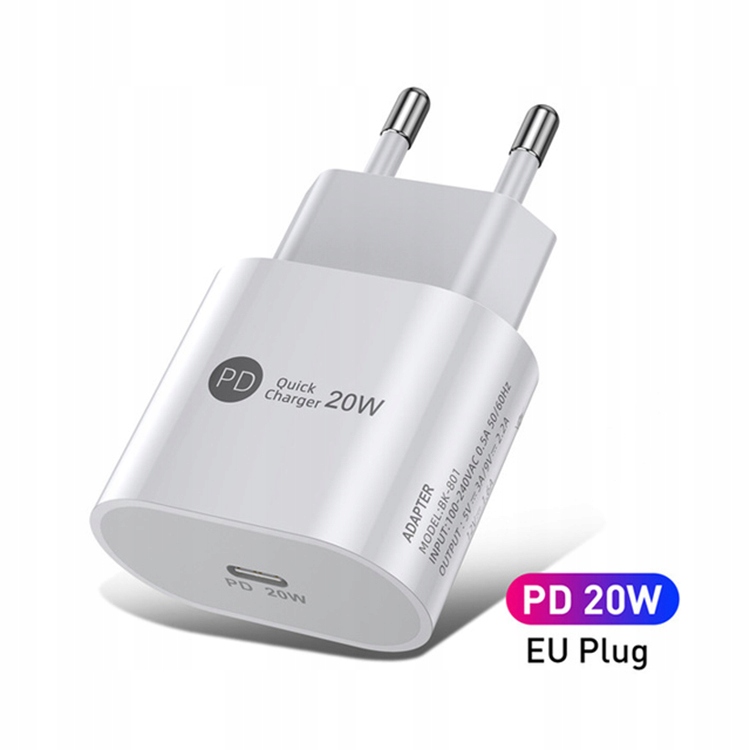 SZYBKA ŁADOWARKA PD USB-C 20W + KABEL 1M USB C EAN (GTIN) 5904139278024