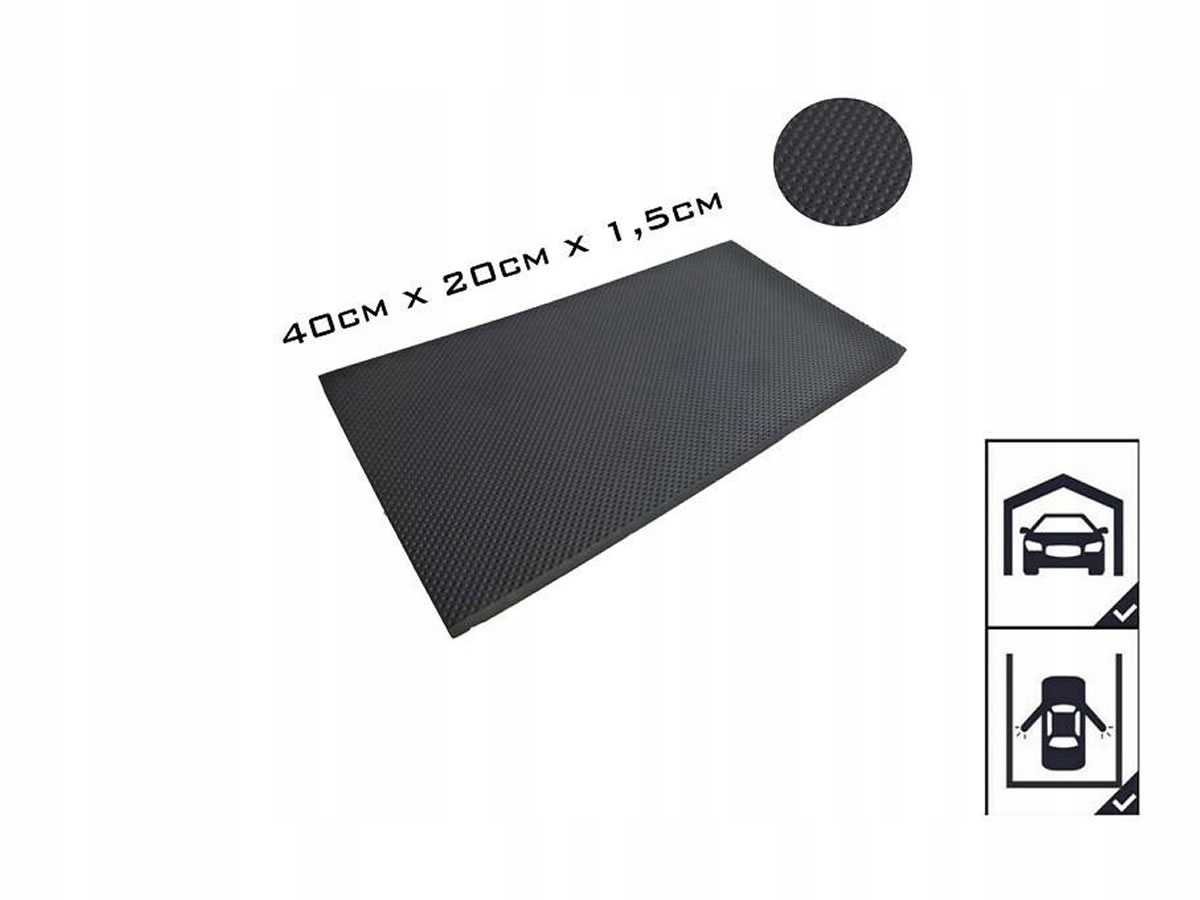 ODBOJNIK ODBÓJ OSŁONA DO GARAŻU 40x20cm czarny