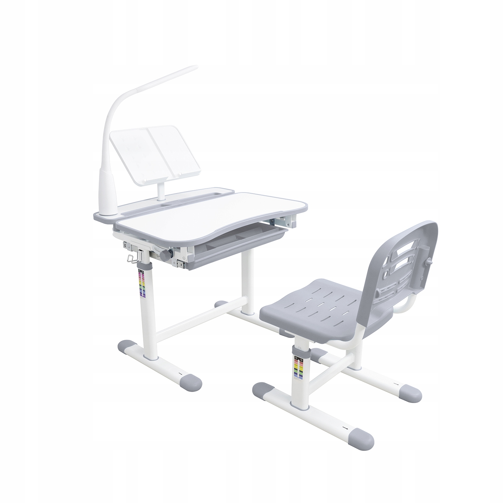 

Regulowane biurko dziecięce Sorriso Grey+Lampka