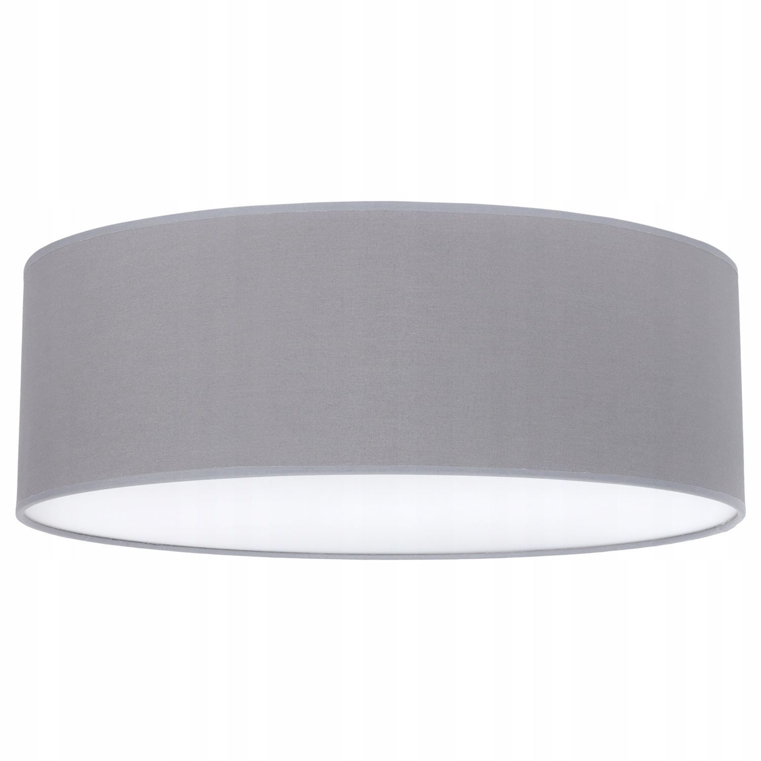 Stropná Lampa Stropné Svietidlo Okrúhla Tienidlo Šedá Tkanina 40CM Do Jedálne