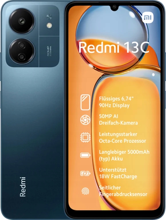 Smartphone Xiaomi Redmi 13C 4 Gb 128 Gb 4G (lte) modrý