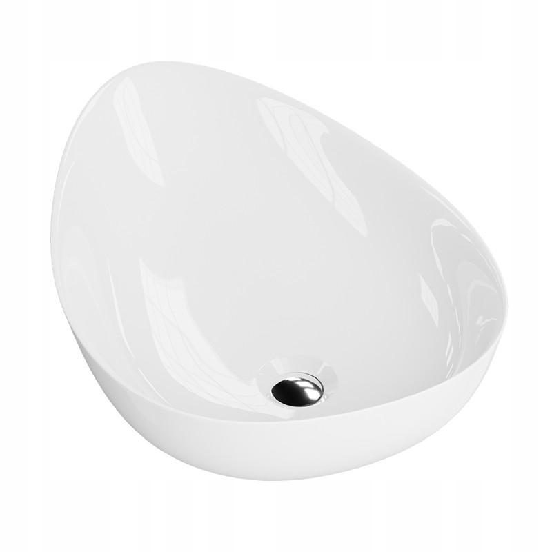 Umyvadlo na desku Almond Asymetrické porcelánové pro moderní koupelny