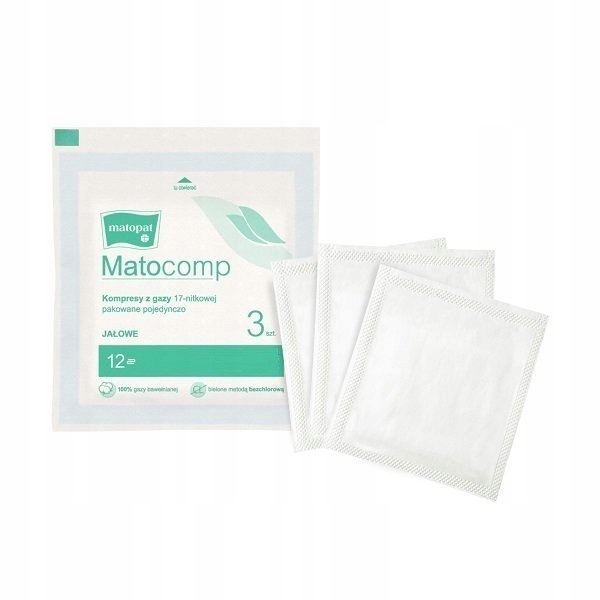 

Kompresy z gazy jałowe matocomp 3 szt.9cmx9cm 12 w