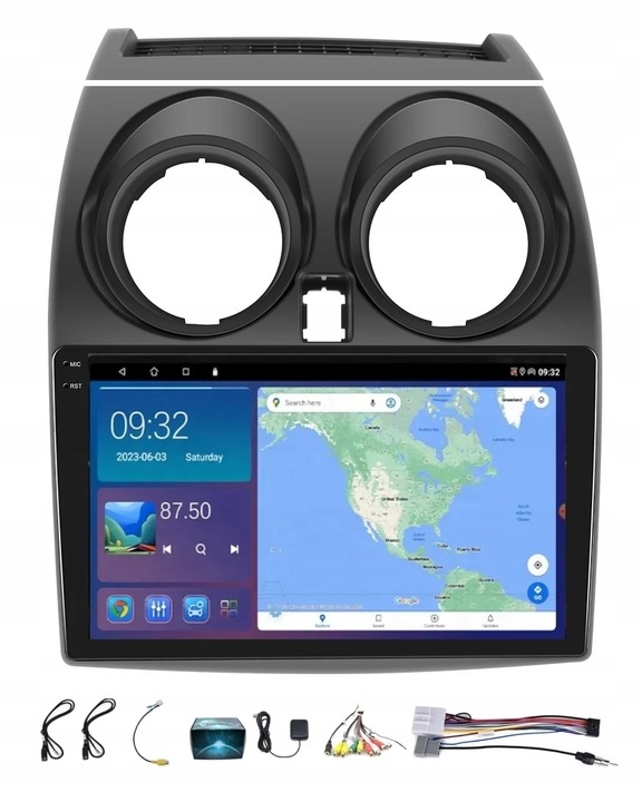 Rádio Navigace Gps Android Nissan Qashqai J10 2006-2013 Carplay 4GB 64GB