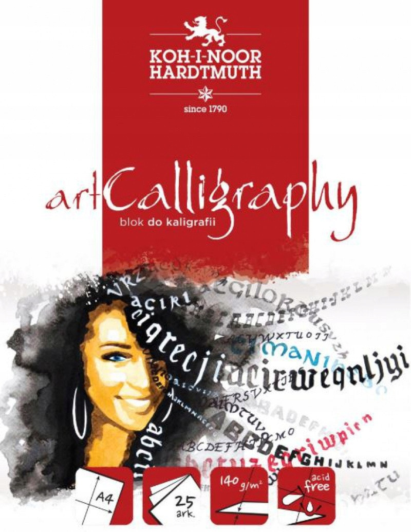ARTYSTYCZNY Blok do Kaligrafii A4 25K 140g do Prac Format A4