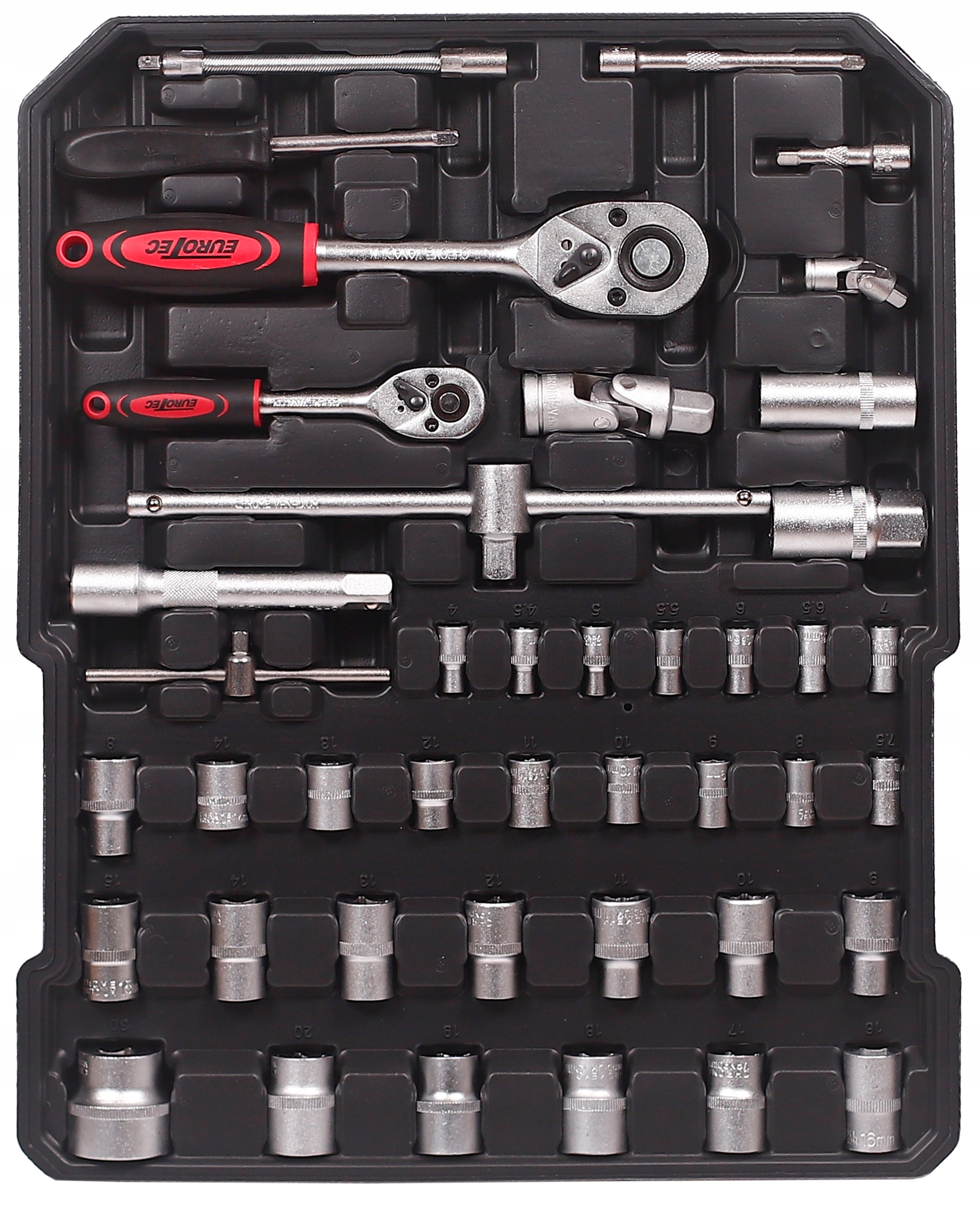 WALIZKA NARZĘDZIOWA ZESTAW NARZĘDZI KLUCZY 300 ELEMENTÓW BITY NASADKI MOCNA Kod producenta EU-187A