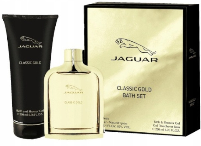 Jaguar Classic Gold Zestaw Prezentowy EDT100 ml Żel pod Prysznic