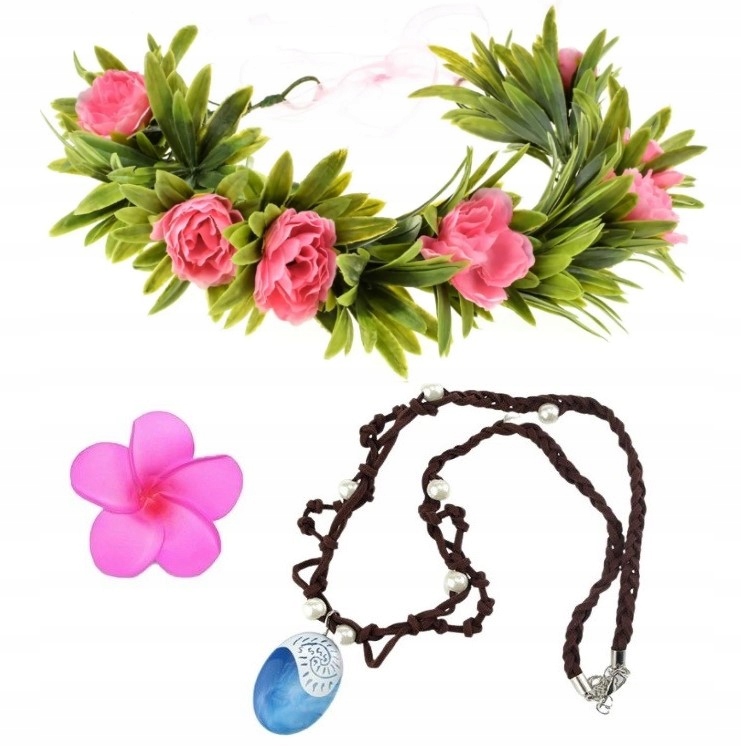 WIANEK NASZYJNIK SERCE TE FITI SPINKA VAIANA MOANA SKARB OCEANU 3 CZĘŚCI