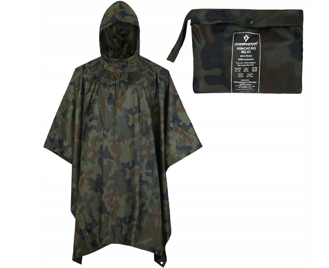 Poncho Przeciwdeszczowe Peleryna Pałatka Kaptur WZ93 Pantera Kamuflaż Moro