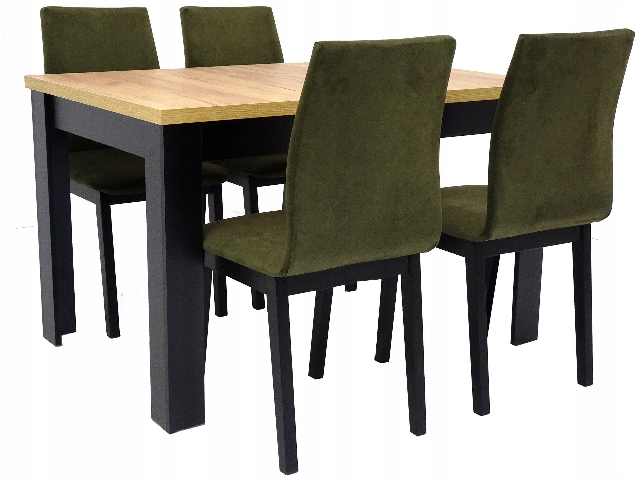 4 TAPICEROWANE krzesła Rozkładany stół 80x120/160