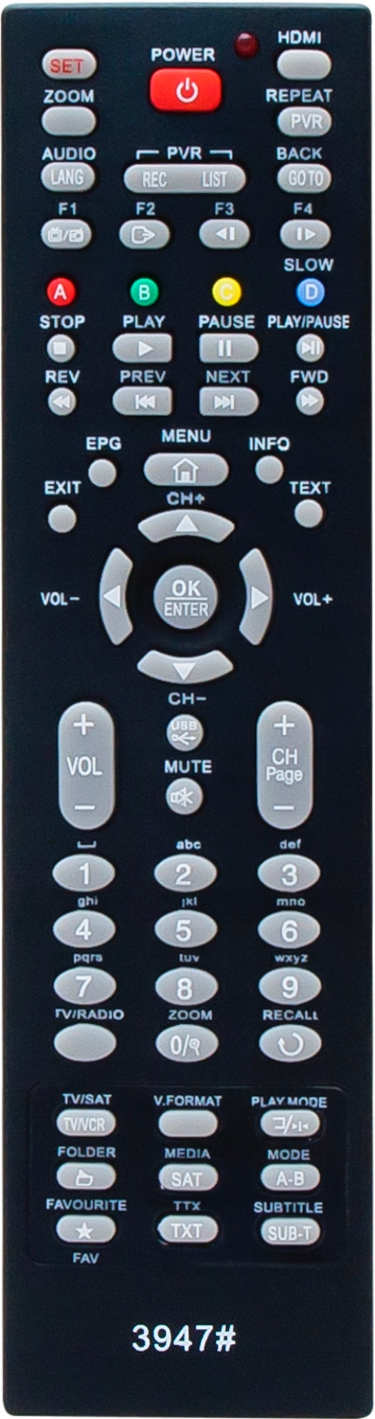 Pilot uniwersalny tunerów dekoderów TV DVBT DVB-T2 EAN (GTIN) 5900804081814