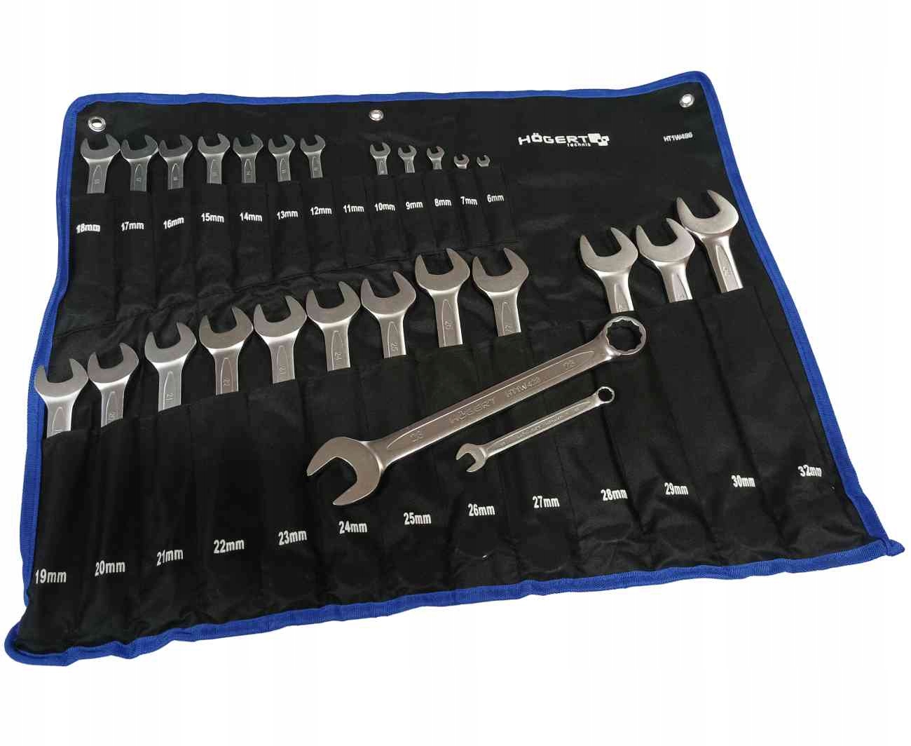 KLUCZE PLASKO OCZKOWE 6 32mm HOGERT HT1W496 26szt