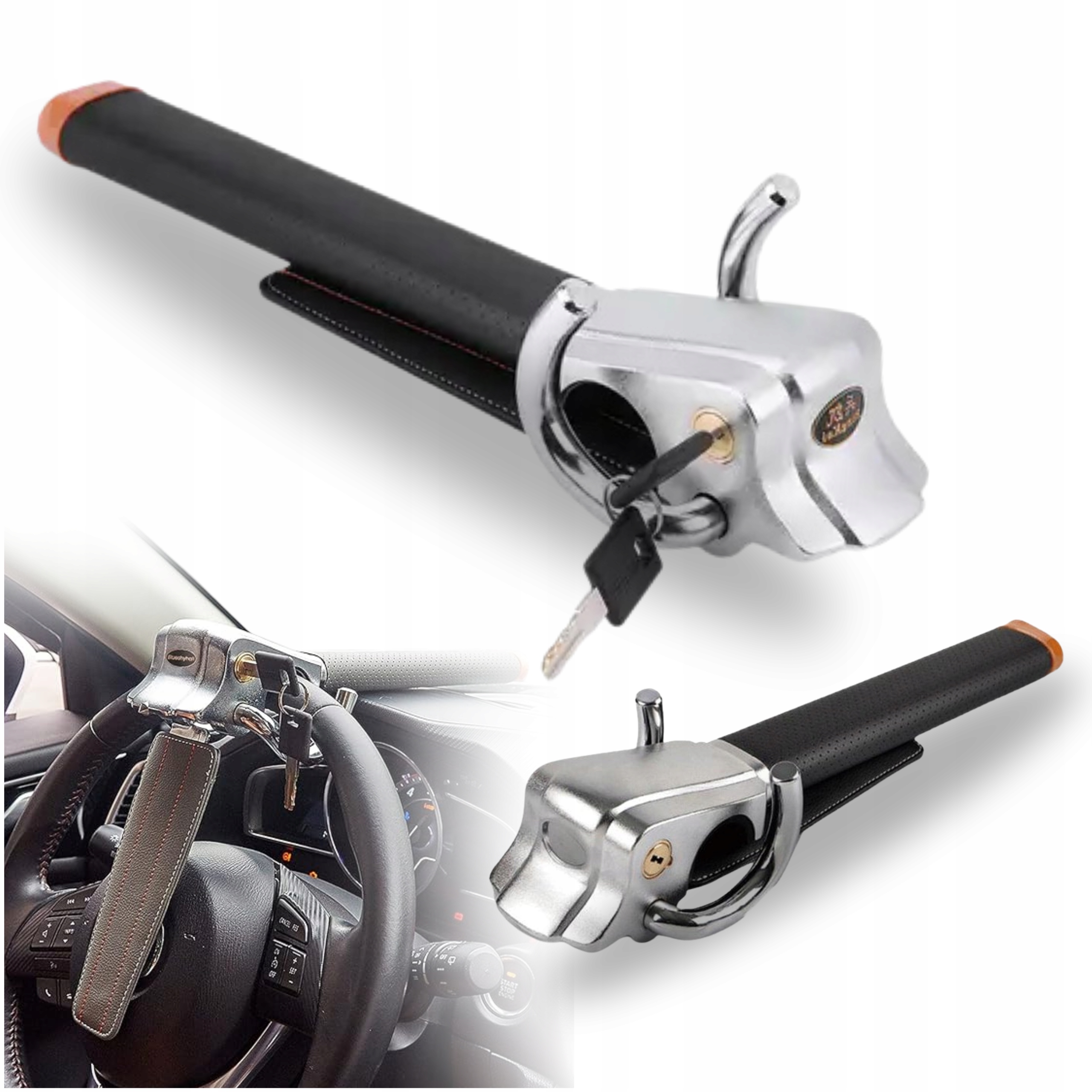 Zámek Volantu Do Auta Odolný Proti Krádeži, Funkční, Černý, BS5