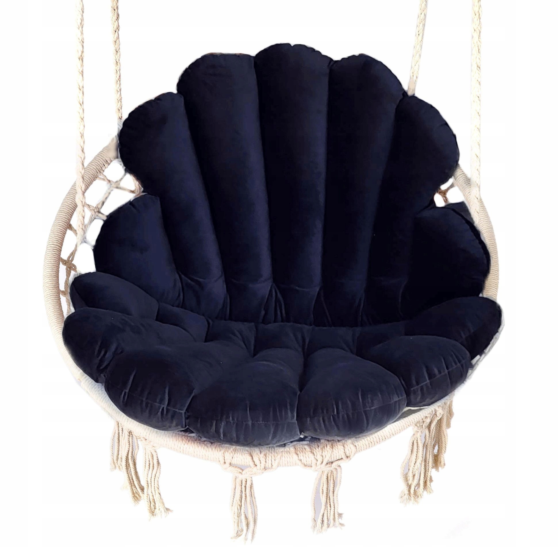 FOTEL WISZĄCY Z KOMPLETEM PODUCH MUSZLI/KOLORY Obciążenie maksymalne 140 kg