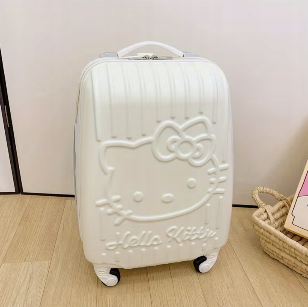 Biała Walizka twarda kabinowa Abs Hello Kitty You are Cute 35 l Biel mała