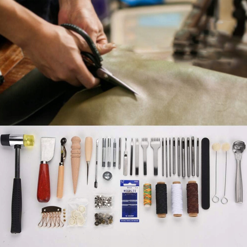 Nástroj Ruční práce Kožené pro šití 61 ks Gravírování Děrování