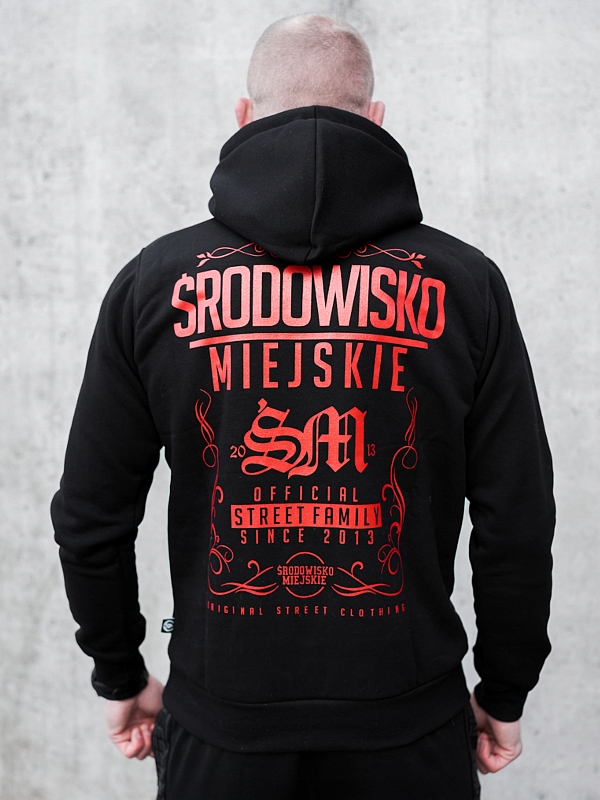 Mikina Środowisko Miejskie 'theme' Black/ Red vel. M