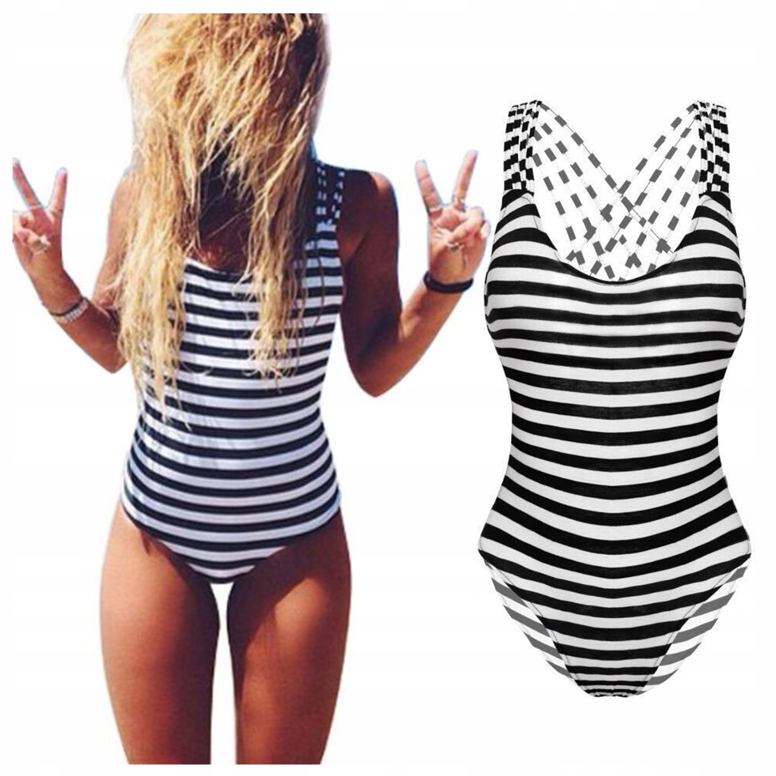 

Monokini kostium kąpielowy Paski S 36 P1380