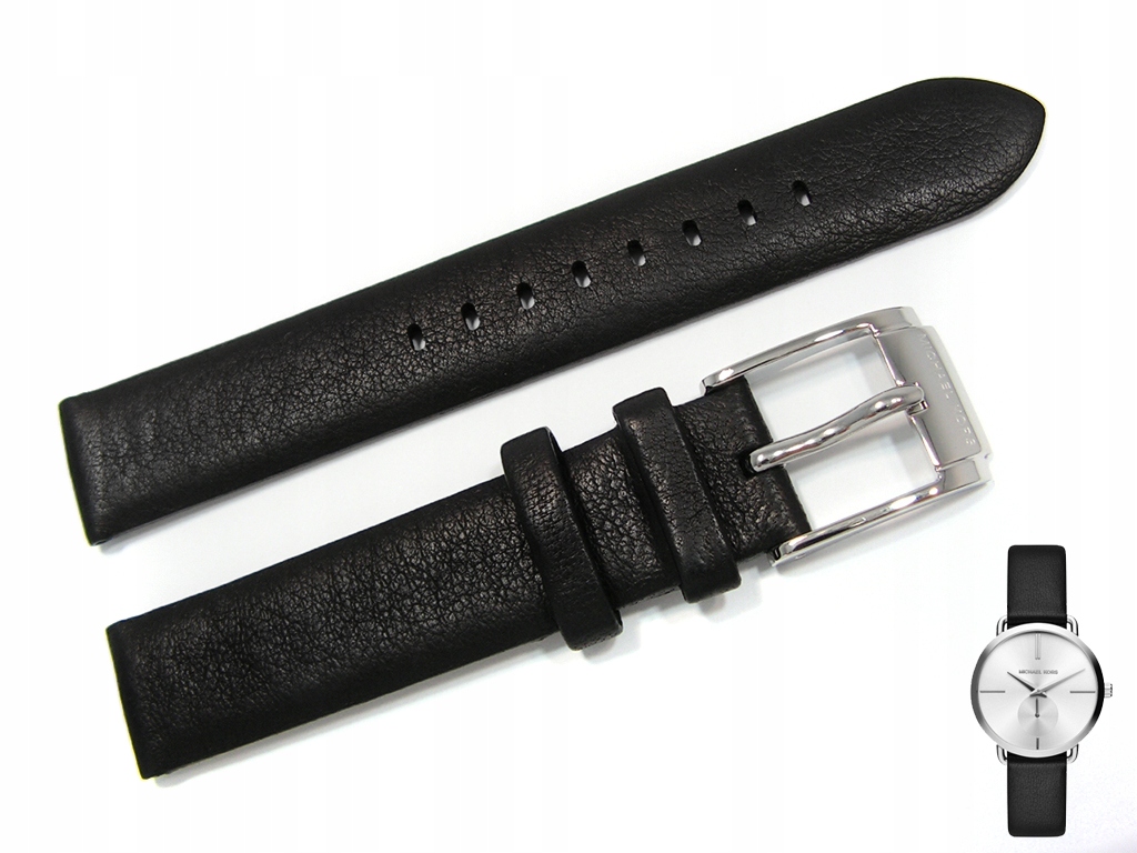 Řemínek k hodinkám 16 mm Michael Kors MK2658 kožený černý originální