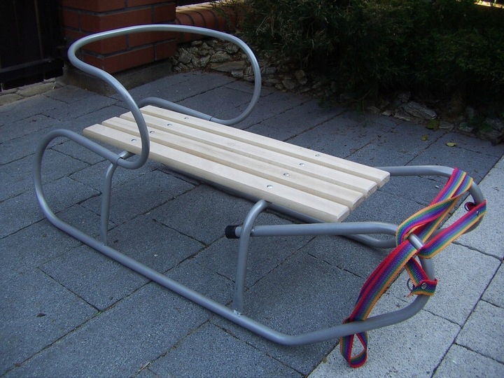 POLSKIE SANKI BASIC Z OPARCIEM I MATERACYKIEM Materiał Metalowe