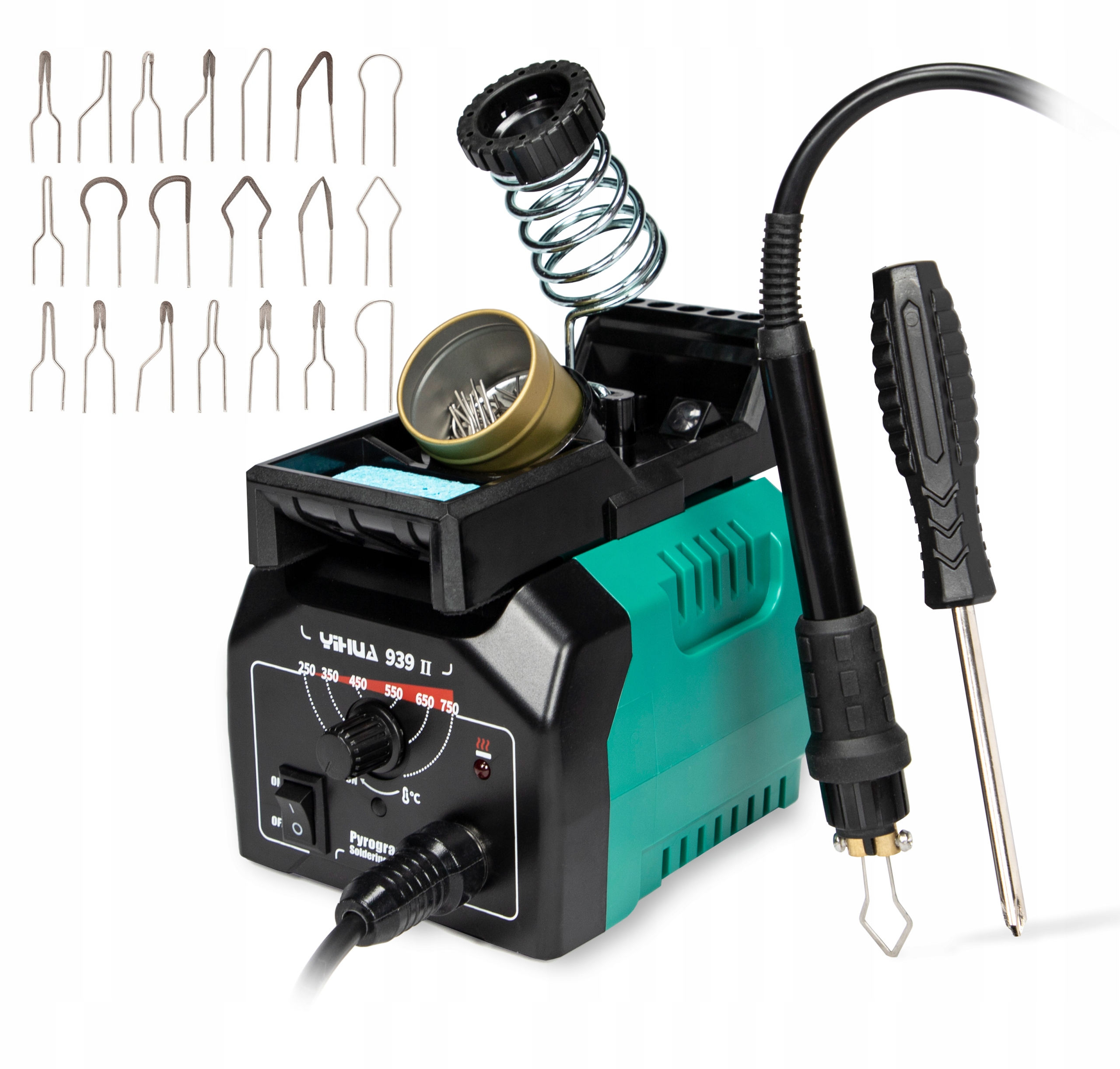 Vypalovačka dřeva Yihua 939-II 25W 250-750°C, pyrograf 20 hrotů