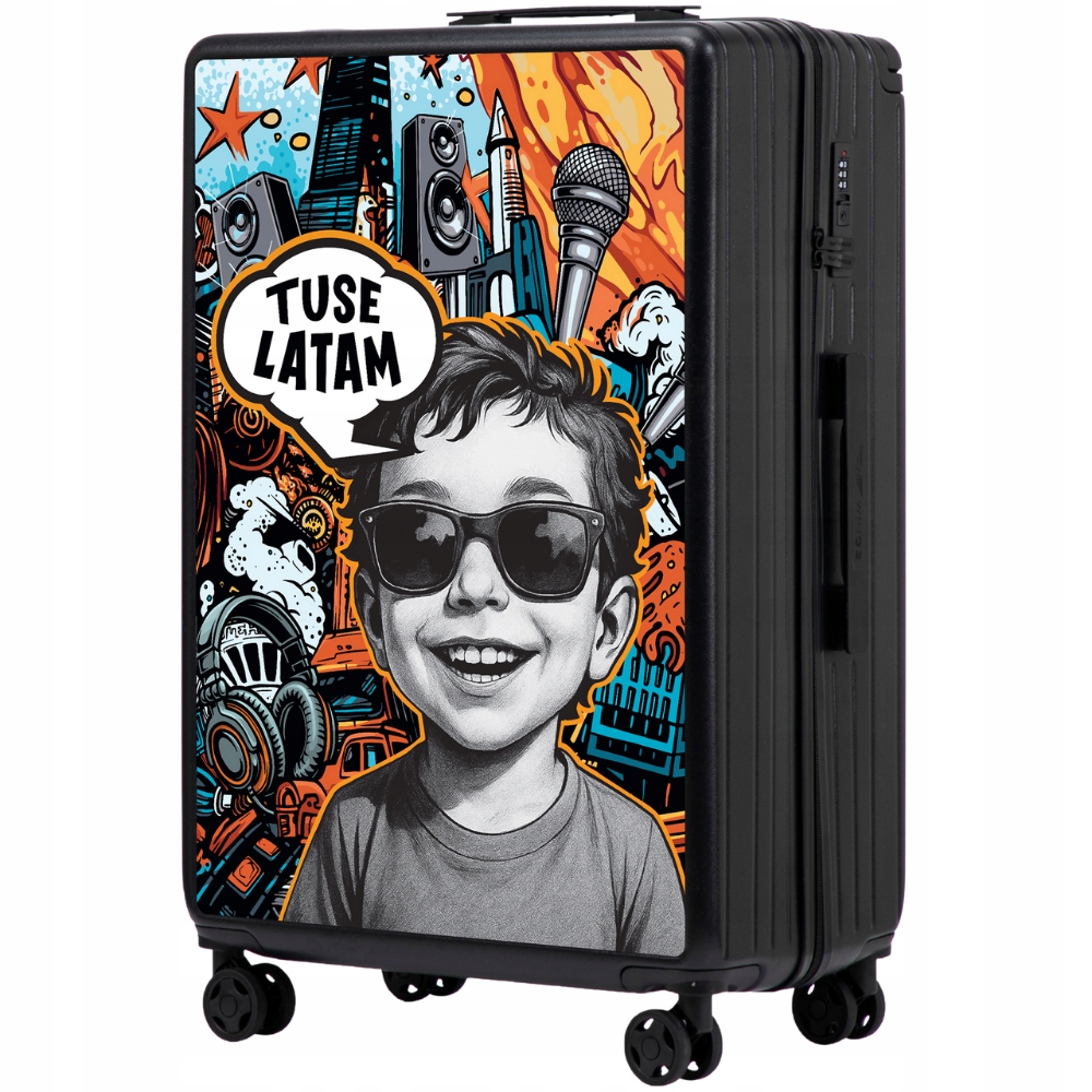 XXL cestovní kufr na 4 kolečkách, velké zavazadlo do letadla, prostorný Wings