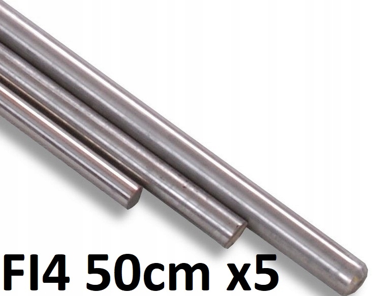 

Pręt nierdzewny kwasiak fi 4mm x5szt 50cm