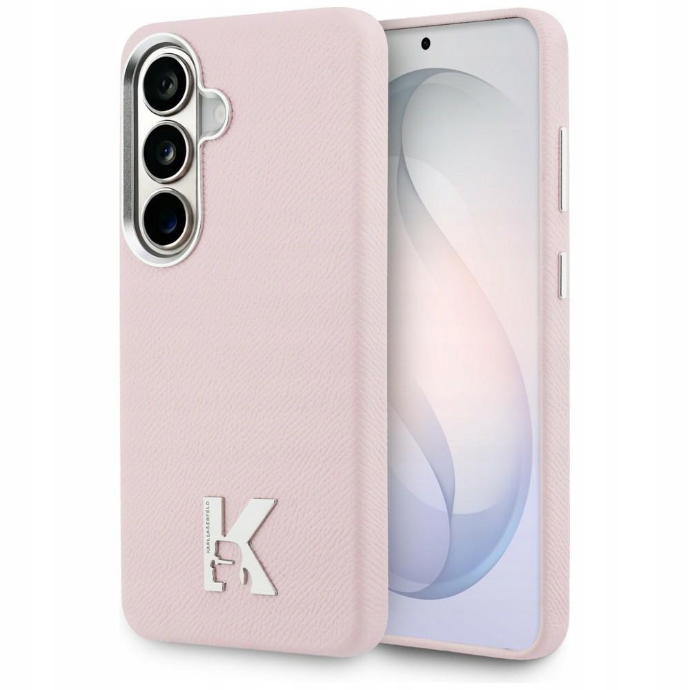 Pouzdro Karl Lagerfeld K Metal Logo MagSafe pro Samsung Galaxy S26 růžové