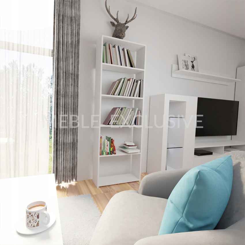 REGAŁ 60 KSIĄŻKI SEGREGATORY BIAŁA PŁYTA 18 mm Marka Meble Exclusive