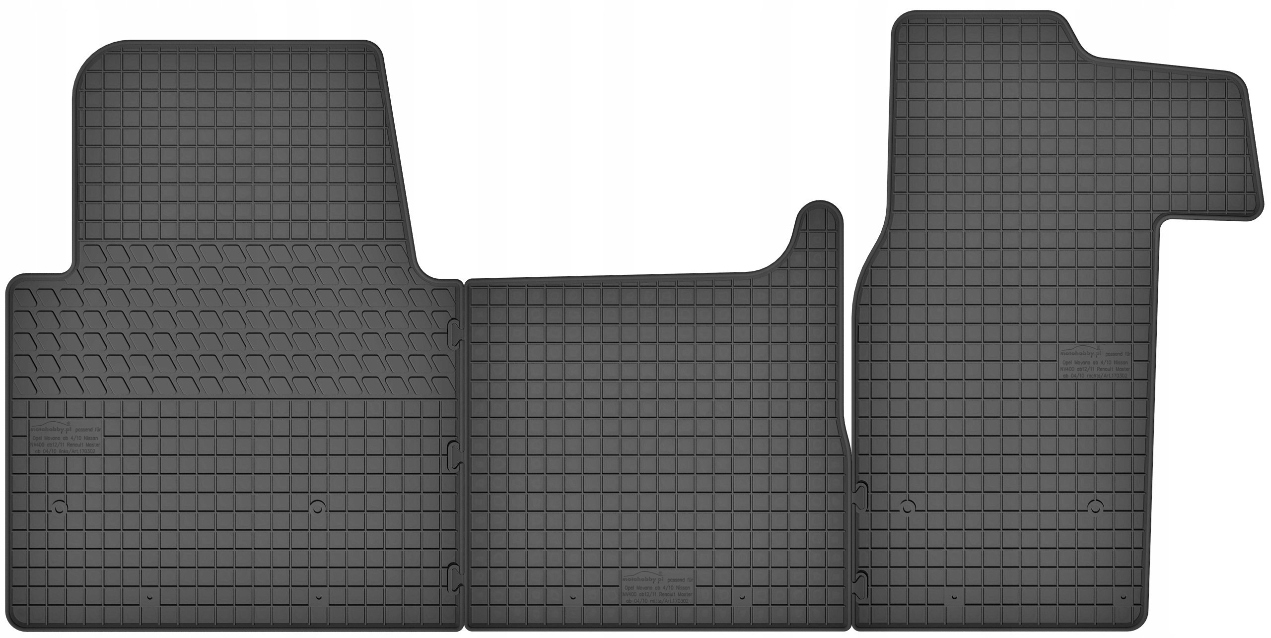 Gumové Koberce Pro Nissan NV400 od roku 2011