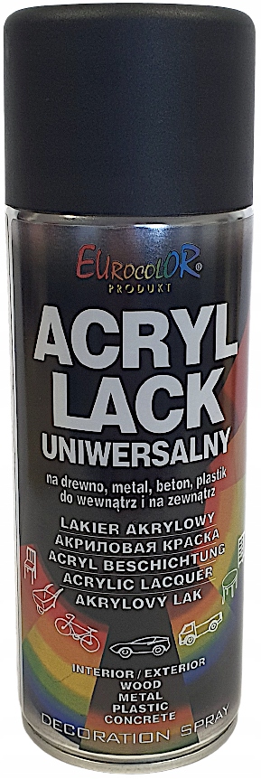 

Eurocolor Lakier Akrylowy Spray Czarny Mat 400ml