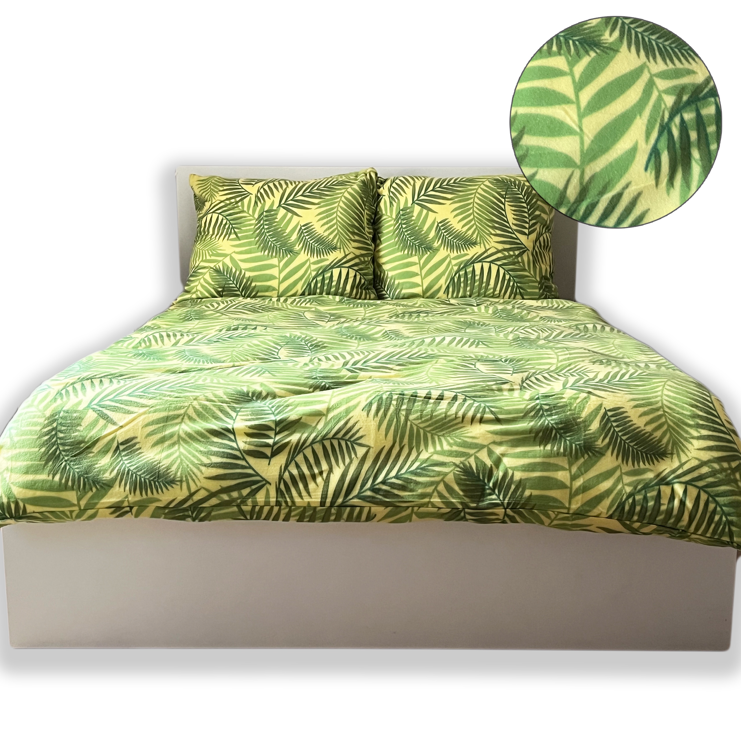 Komplet pościeli polarowej 160x200+2x 70/80 miękka Zielona