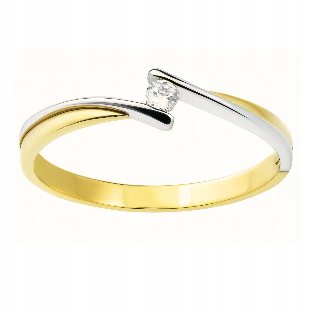 Prstýnek 585 Zlatý S Zirkonem