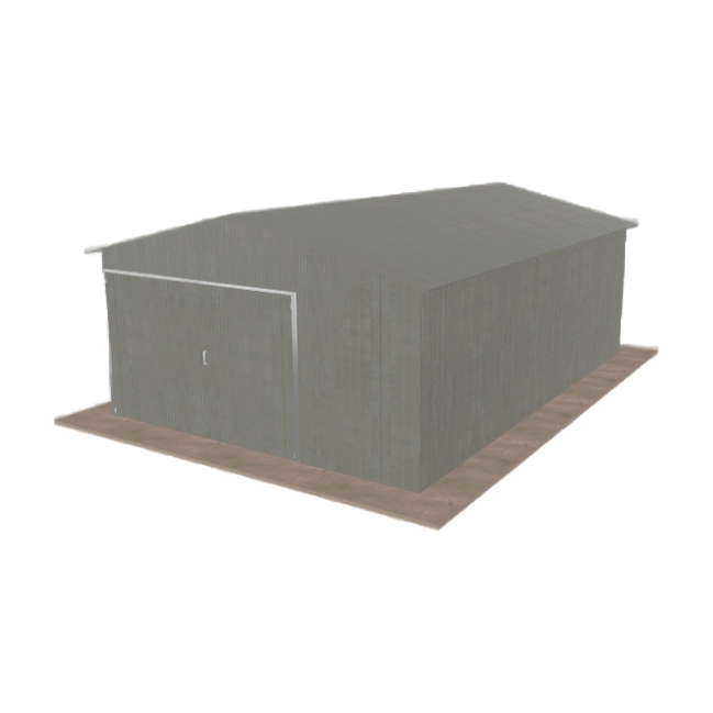 Plechová garáž 4.5 x 6.5 m jednopolohová, sedlová Pozink