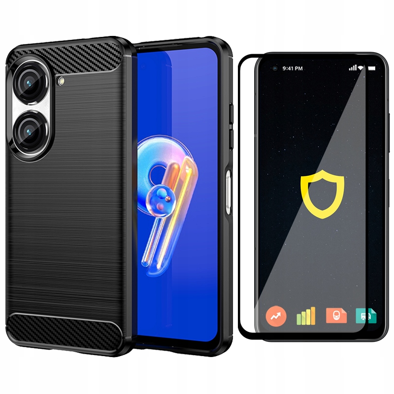 

Etui Spacecase Carbon Do Asus Zenfone 9 Szkło