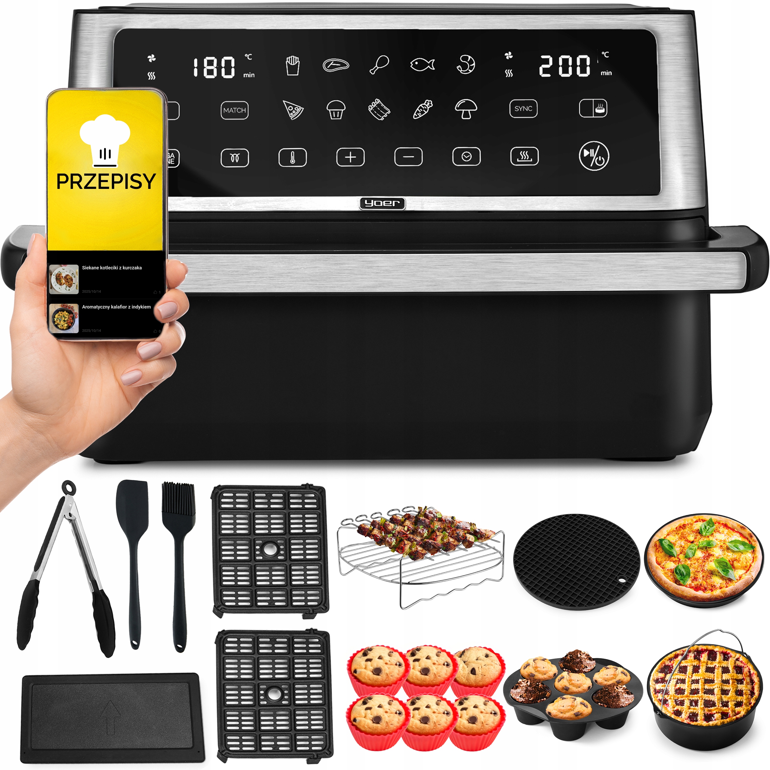 Frytkownica beztłuszczowa 11L Air Fryer Yoer